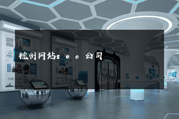 杭州网站seo公司