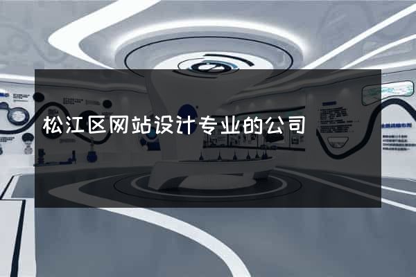 松江区网站设计专业的公司