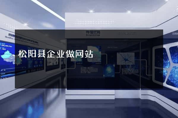 松阳县企业做网站