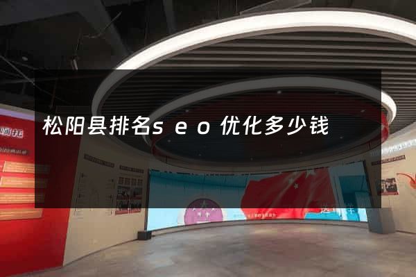 松阳县排名seo优化多少钱