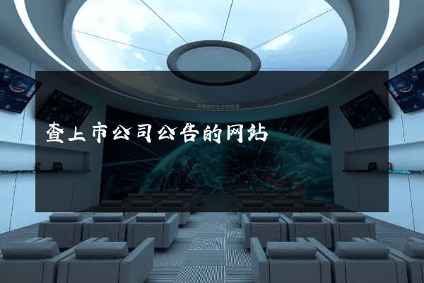查上市公司公告的网站