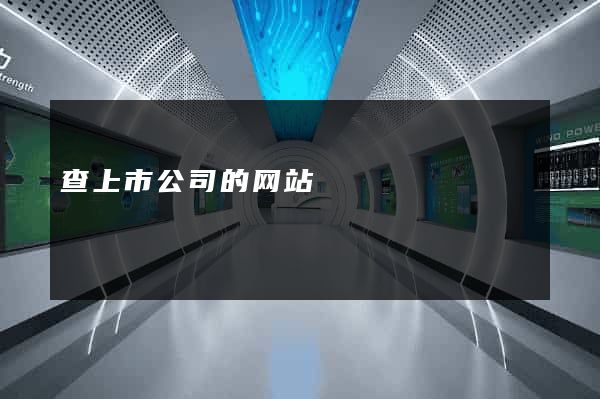 查上市公司的网站