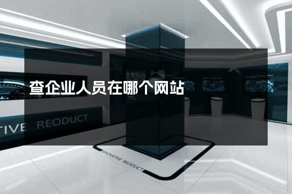 查企业人员在哪个网站