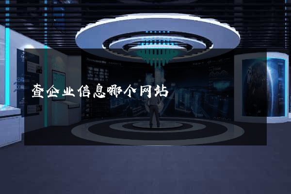 查企业信息哪个网站