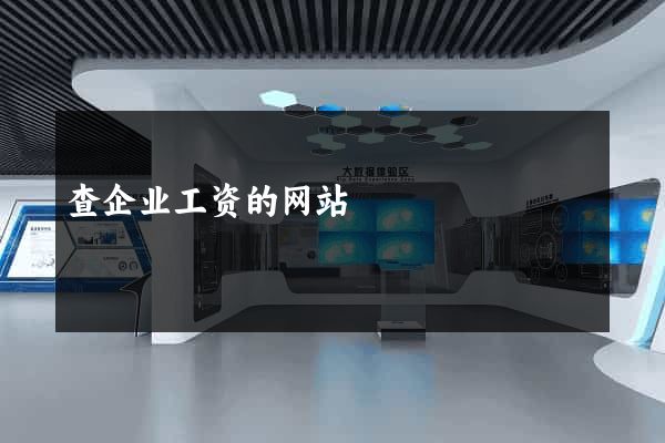 查企业工资的网站