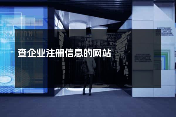 查企业注册信息的网站