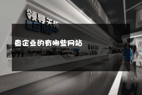 查企业的有哪些网站