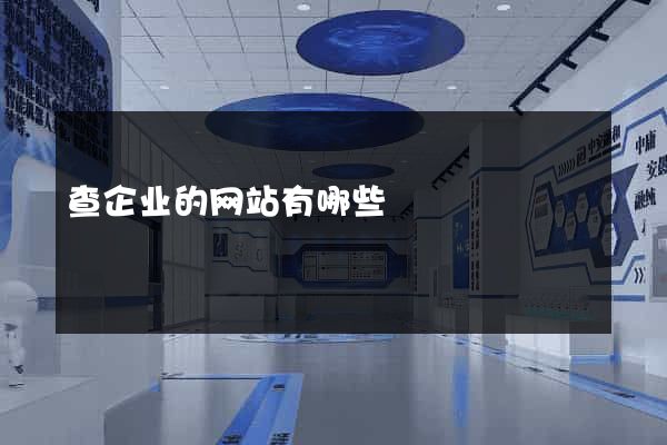 查企业的网站有哪些