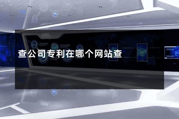 查公司专利在哪个网站查