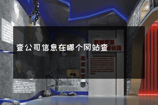 查公司信息在哪个网站查