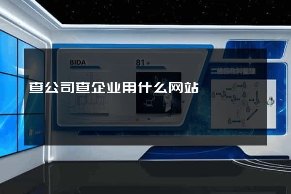 查公司查企业用什么网站