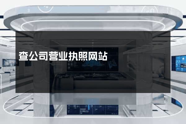 查公司营业执照网站