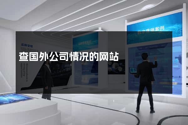 查国外公司情况的网站