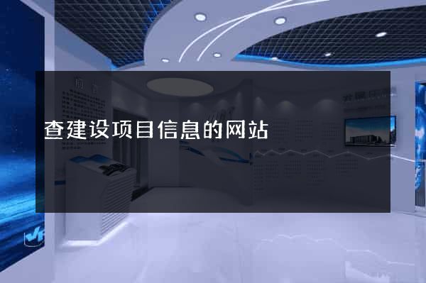 查建设项目信息的网站