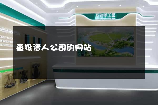 查投资人公司的网站
