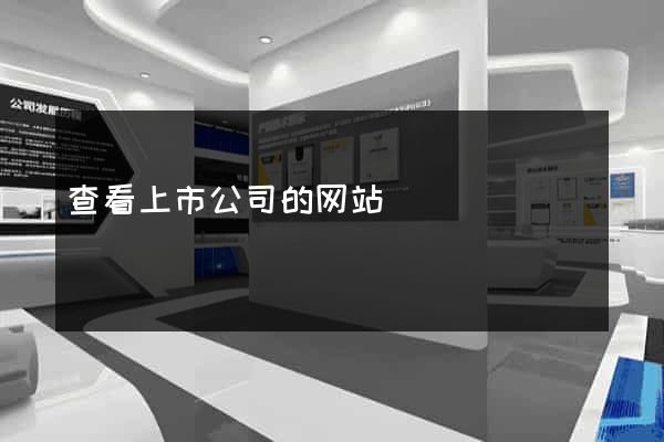查看上市公司的网站