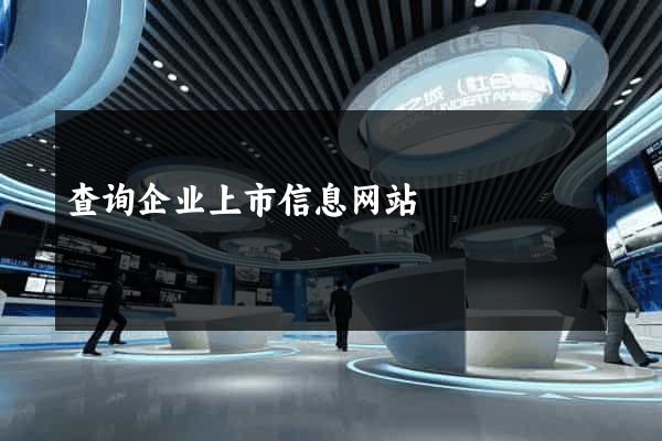 查询企业上市信息网站