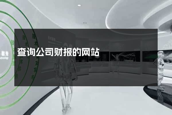 查询公司财报的网站
