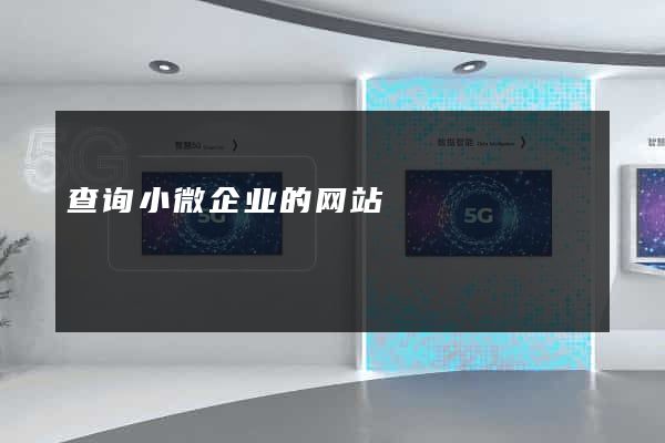 查询小微企业的网站