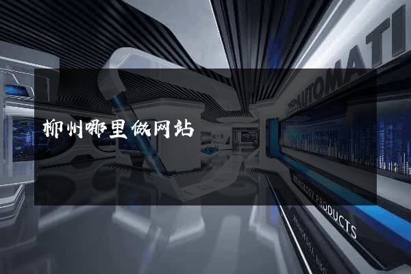 柳州哪里做网站