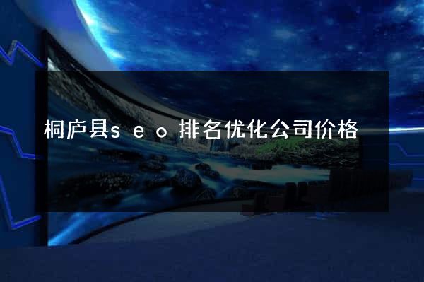 桐庐县seo排名优化公司价格