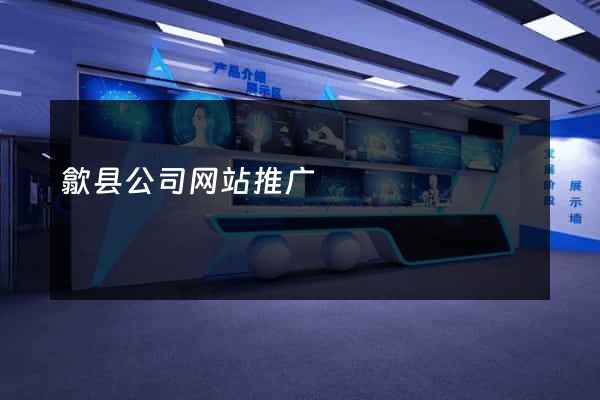 歙县公司网站推广