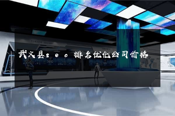 武义县seo排名优化公司价格