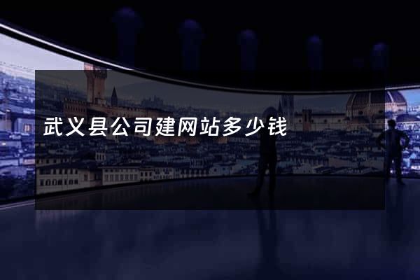 武义县公司建网站多少钱