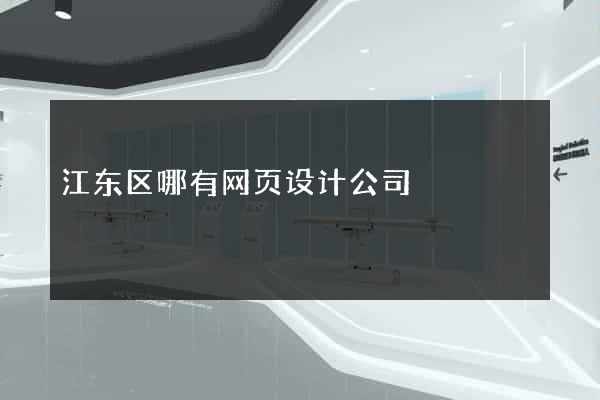 江东区哪有网页设计公司