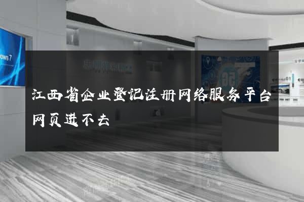 江西省企业登记注册网络服务平台网页进不去