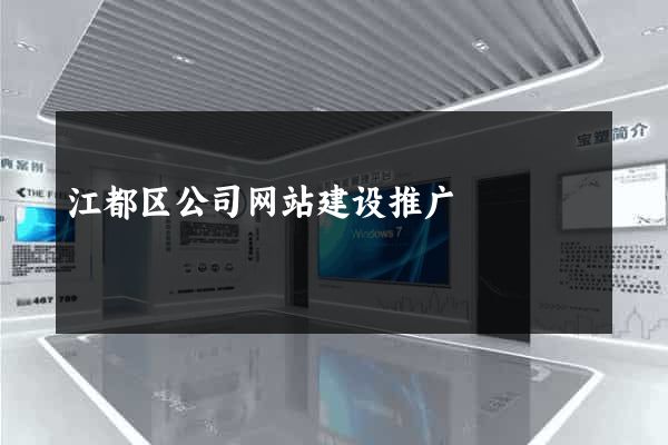江都区公司网站建设推广