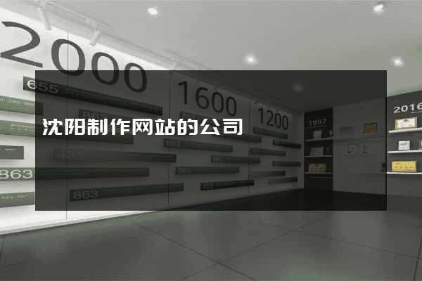 沈阳制作网站的公司