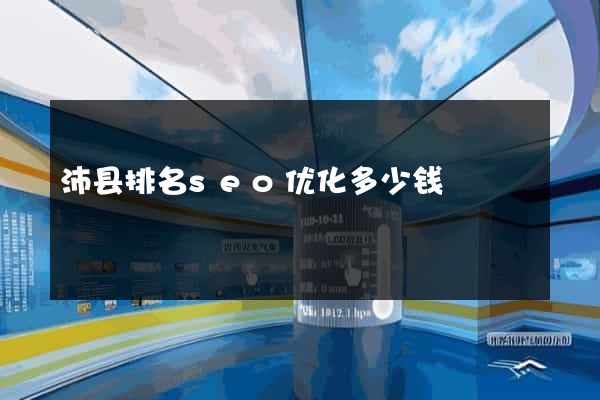 沛县排名seo优化多少钱