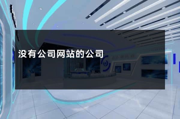没有公司网站的公司