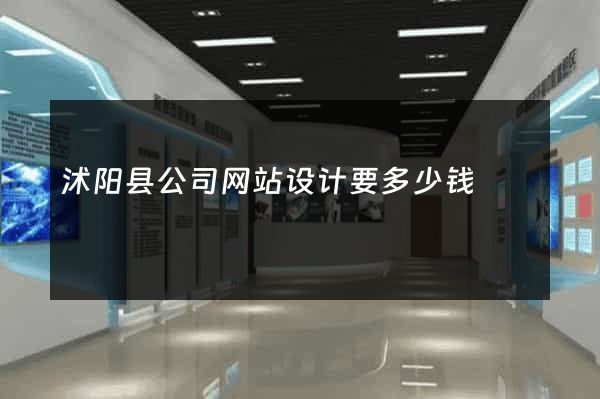 沭阳县公司网站设计要多少钱