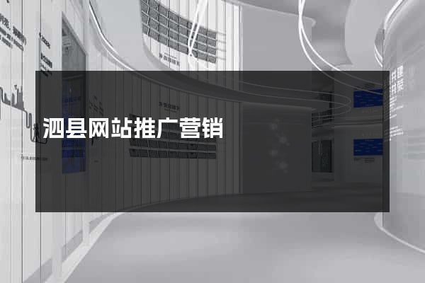 泗县网站推广营销