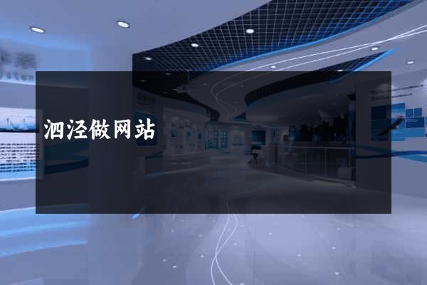 泗泾做网站
