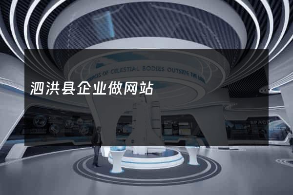 泗洪县企业做网站