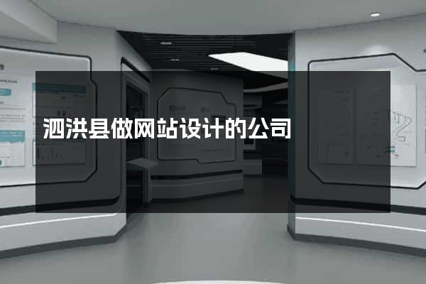 泗洪县做网站设计的公司