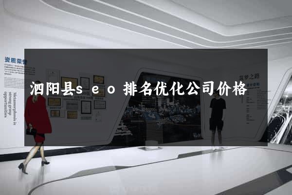 泗阳县seo排名优化公司价格