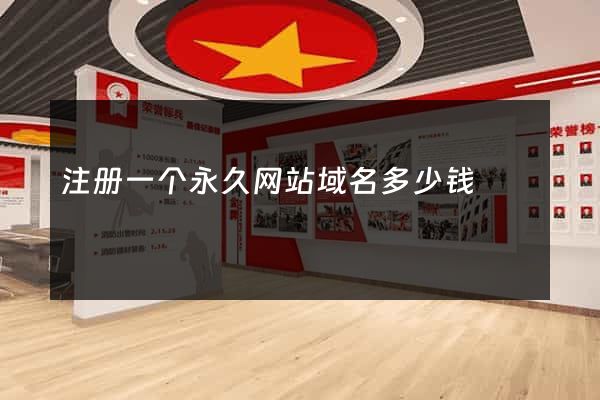 注册一个永久网站域名多少钱