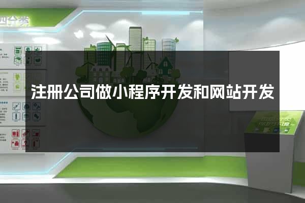 注册公司做小程序开发和网站开发