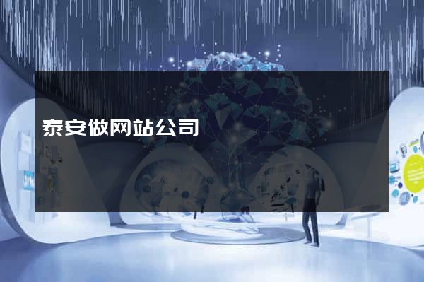 泰安做网站公司