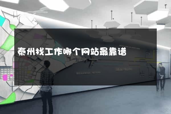 泰州找工作哪个网站最靠谱