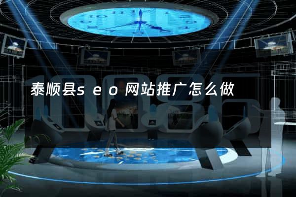 泰顺县seo网站推广怎么做