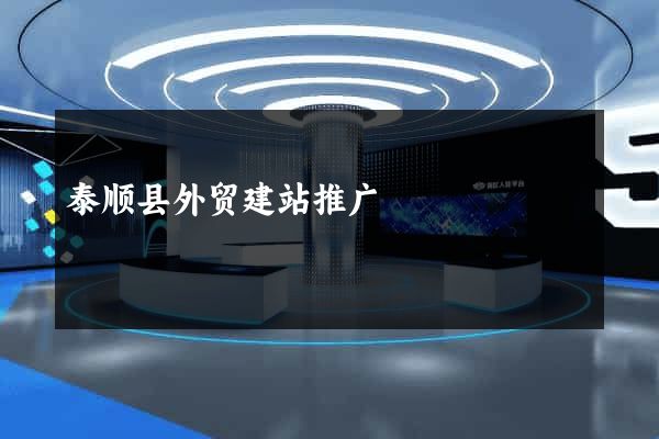 泰顺县外贸建站推广
