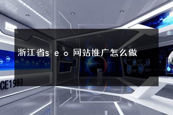 浙江省seo网站推广怎么做