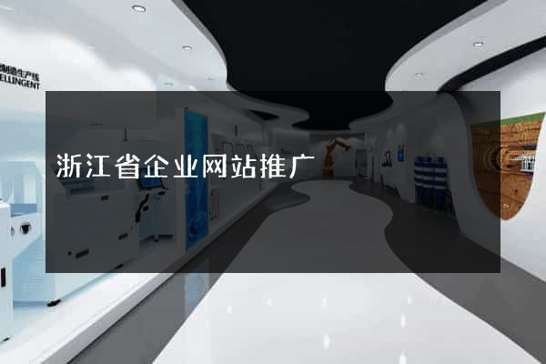 浙江省企业网站推广