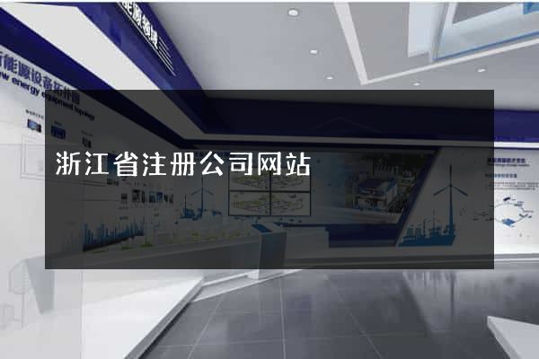 浙江省注册公司网站