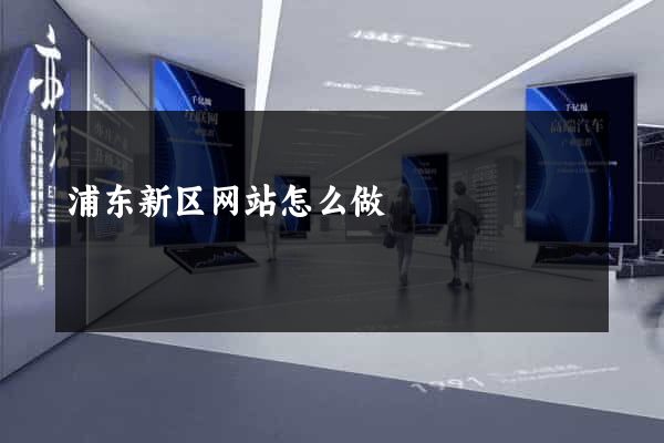浦东新区网站怎么做